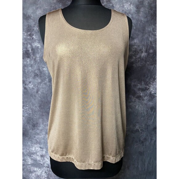 Chico's Travelers Slinky Liquid Shimmer 2pc Tank Cardigan Jacket - Picture 4 of 6